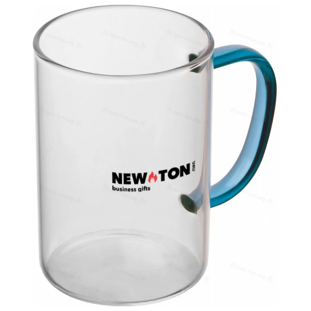 
                                            Glass Mug with colored Handle
                                            