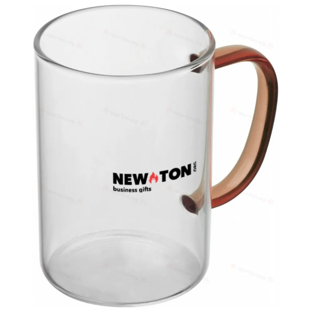 
                                            Glass Mug with colored Handle
                                            