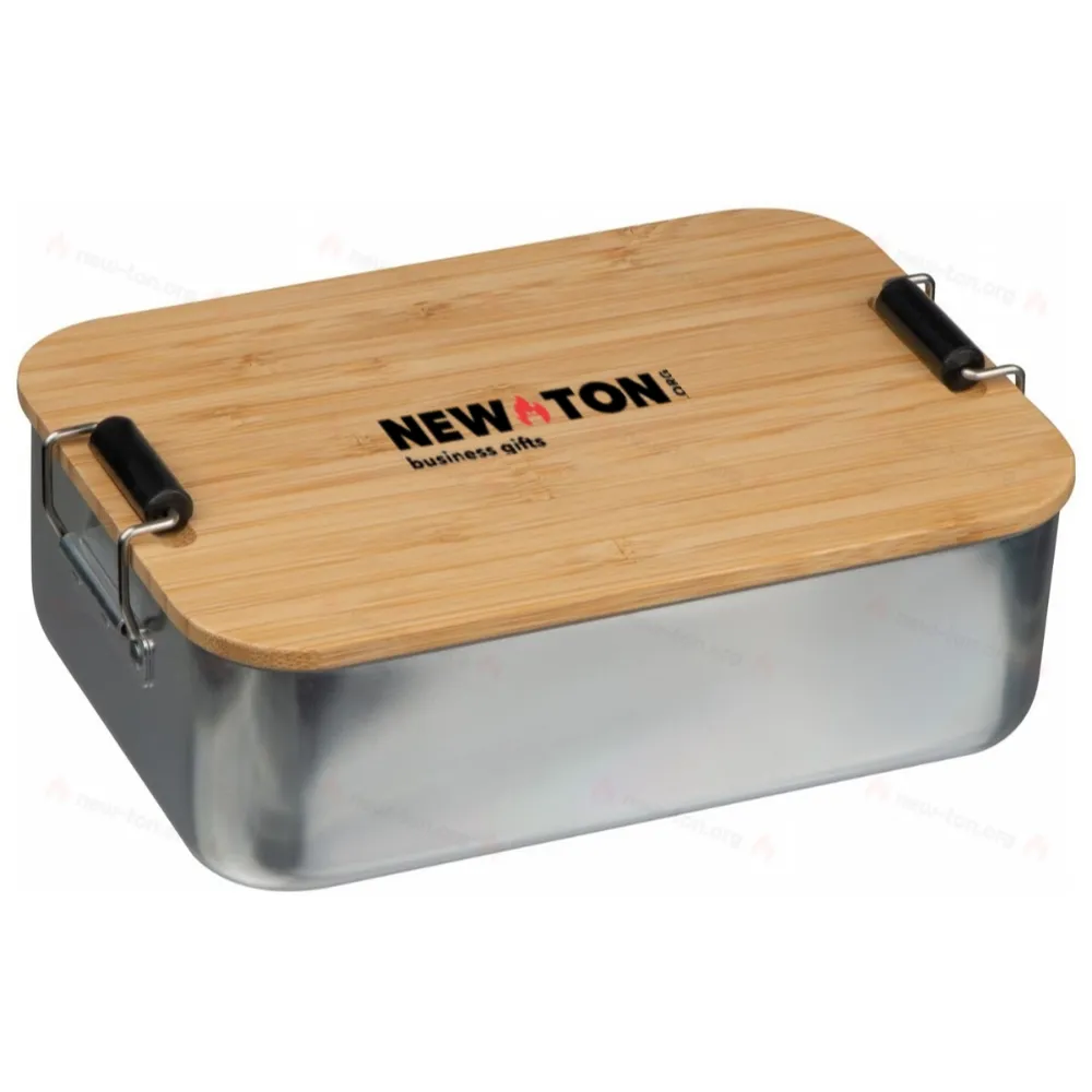 
                                            Ланч-бокс из нержавеющей стали с бамбуковой крышкой
                                            