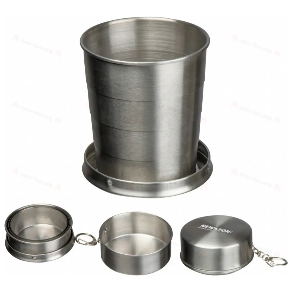 
                                            Foldable stainless steel drinking cup
                                            