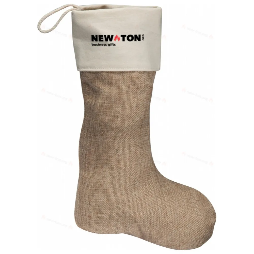 Рождественский носок из джута