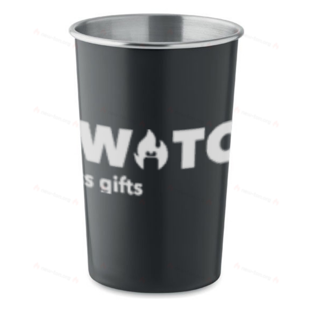 Recycled stainless steel cup