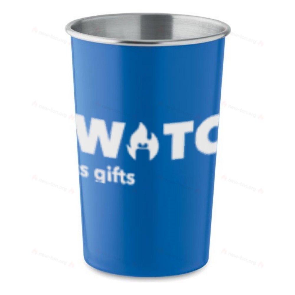 Recycled stainless steel cup