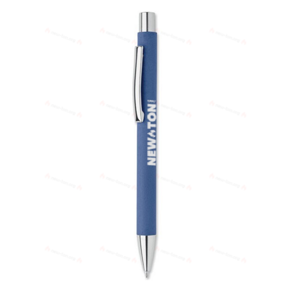 Recycled paper push ball pen