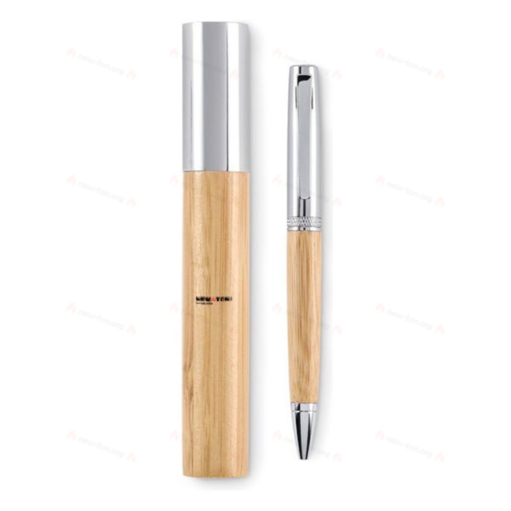 Металлическая шариковая ручка с поворотным механизмом в тубусе