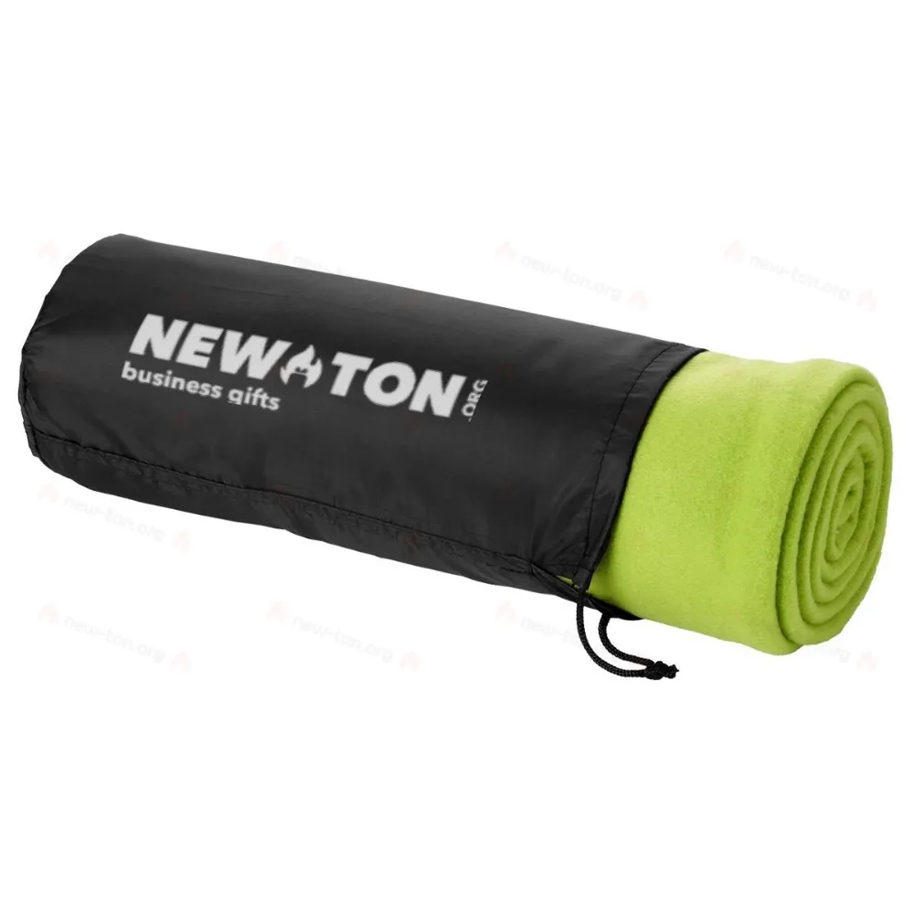 
                                            Huggy fleece plaid blanket with carry pouch
                                            