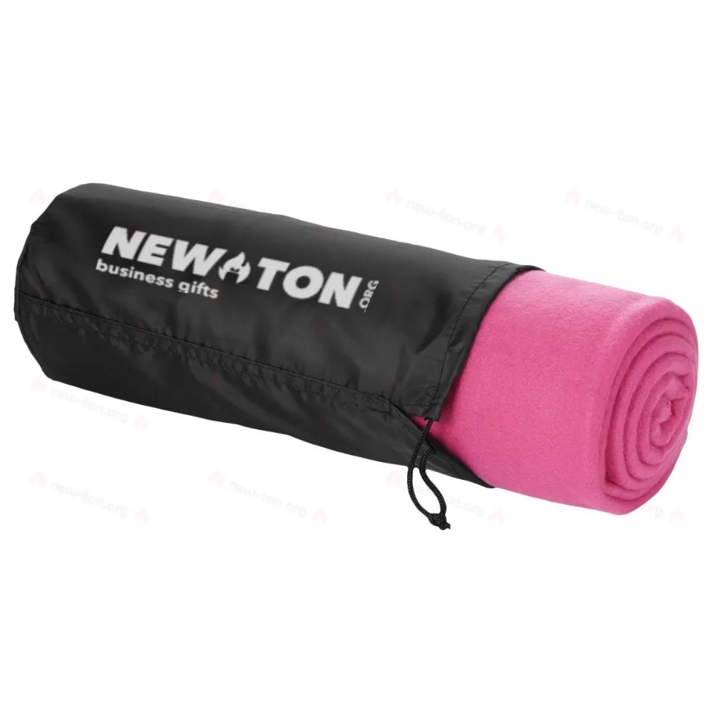 
                                            Huggy fleece plaid blanket with carry pouch
                                            