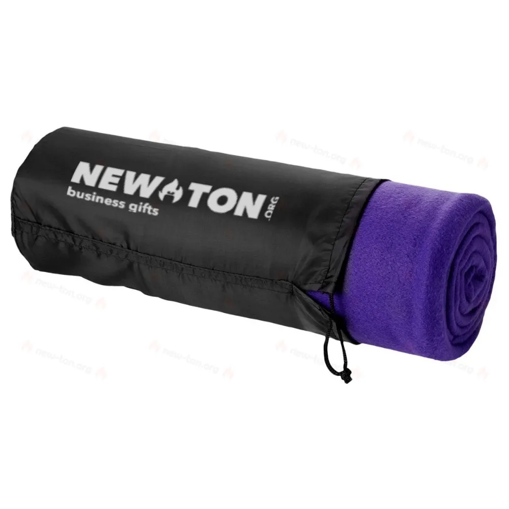 
                                            Huggy fleece plaid blanket with carry pouch
                                            