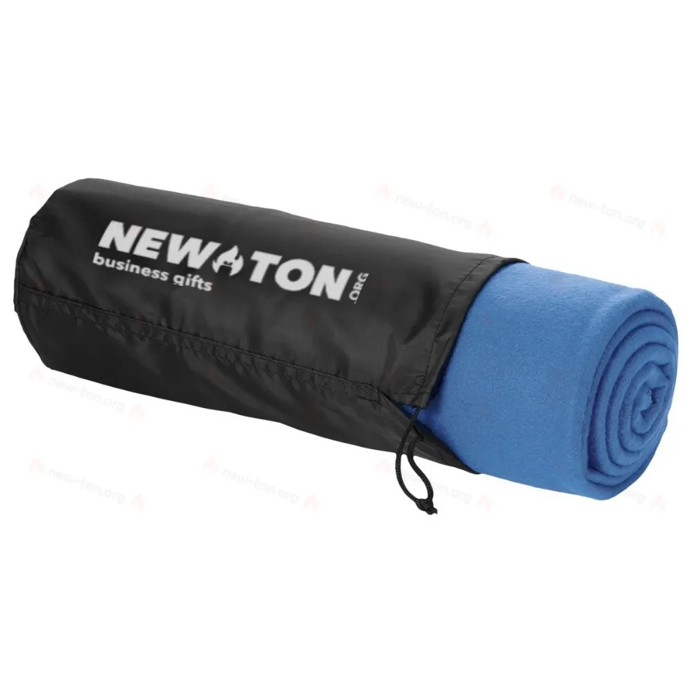 
                                            Huggy fleece plaid blanket with carry pouch
                                            