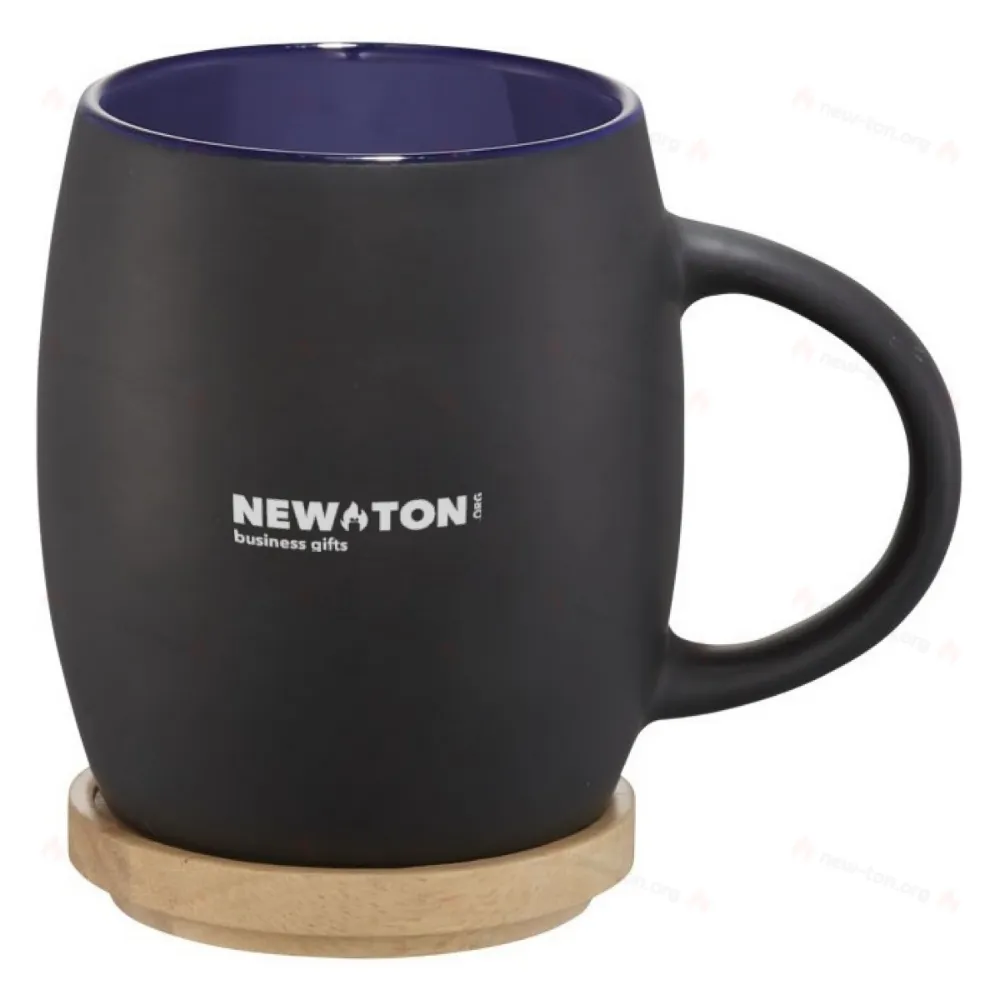 
                                            Hearth 400 ml ceramic mug with wooden coaster
                                            