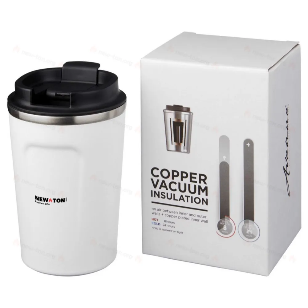 Термокружка Thor 360 мл с медной вакуумной изоляцией и защитой от протекания