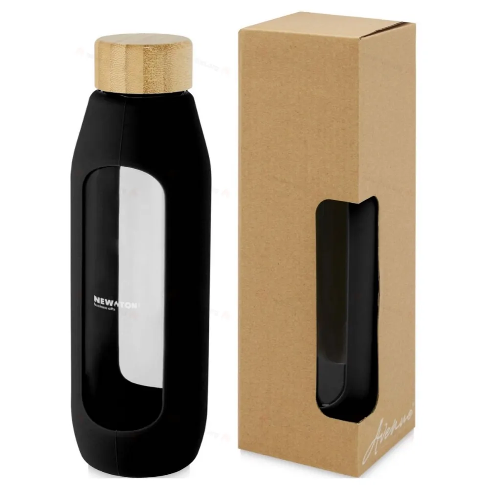 Бутылка из боросиликатного стекла Tidan 600 мл с силиконовым держателем