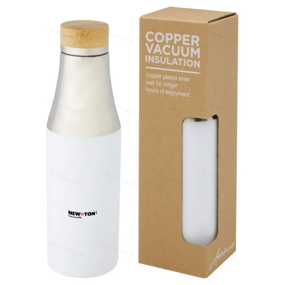 
                                                Hulan 540 ml copper vacuum insulated stainless steel bottle with bamboo lid
                                                