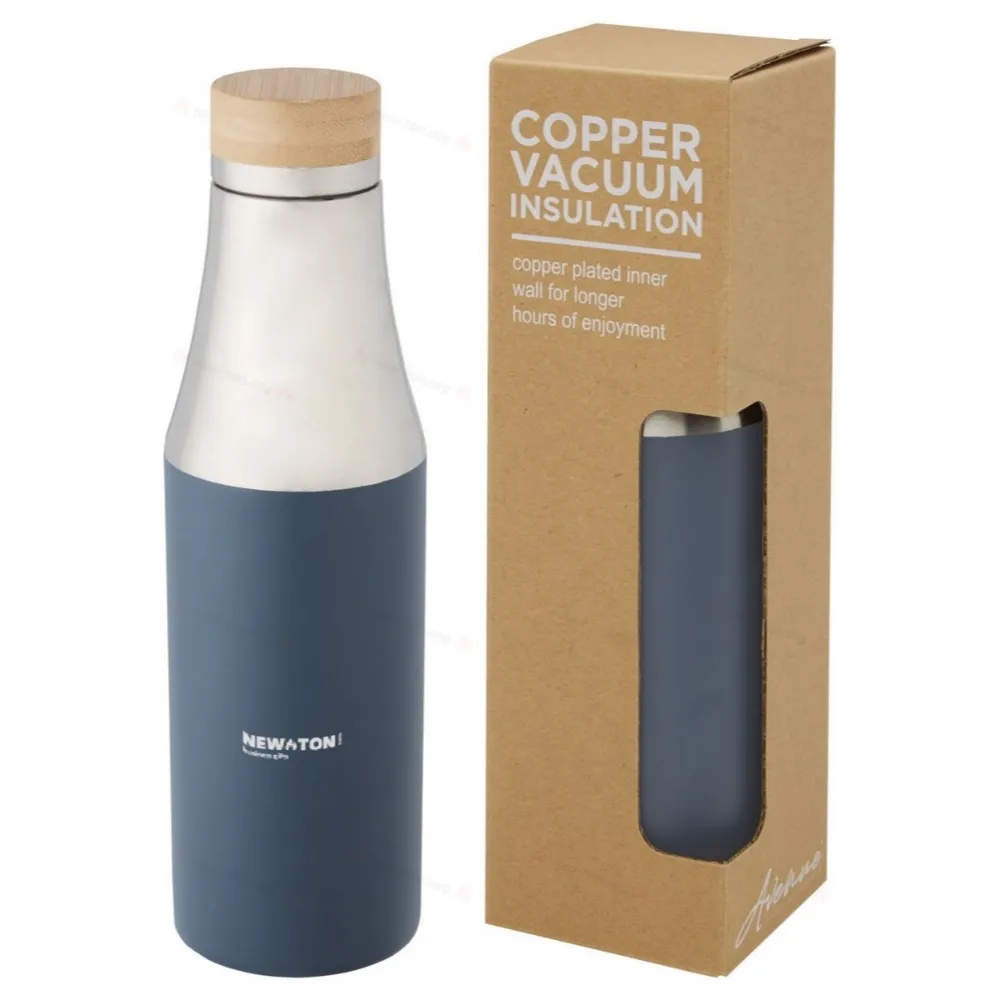 
                                            Hulan 540 ml copper vacuum insulated stainless steel bottle with bamboo lid
                                            