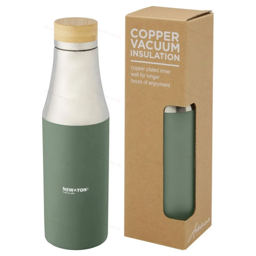 
                                            Hulan 540 ml copper vacuum insulated stainless steel bottle with bamboo lid
                                            