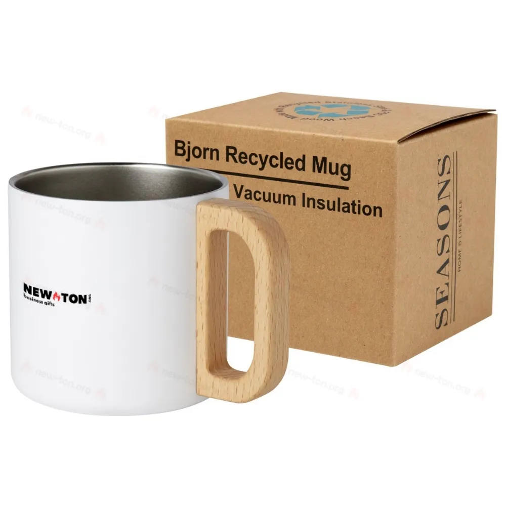 
                                            Bjorn stainless steel mug with RCS certification and copper vacuum insulation with a capacity of 360 ml.
                                            