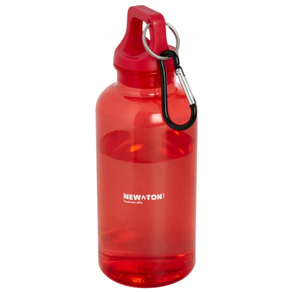 
                                                Oregon water bottle with a capacity of 400 ml, made of recycled plastics and equipped with a carabiner, certified.
                                                