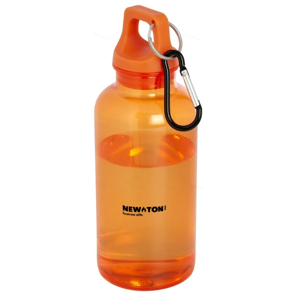 
                                                Oregon water bottle with a capacity of 400 ml, made of recycled plastics and equipped with a carabiner, certified.
                                                