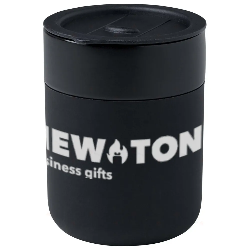 
                                            Java 330 ml ceramic tumbler with silicone wrap and plastic lid
                                            