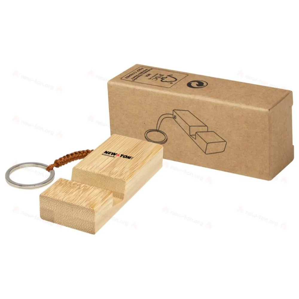 
                                            Bosona bamboo phone holder with keychain
                                            