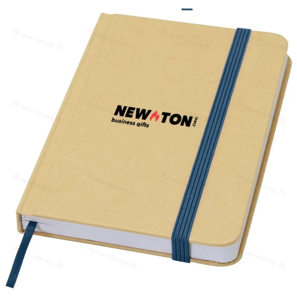 Блокнот с твердой обложкой из переработанного материала формата A6 с чистыми страницами