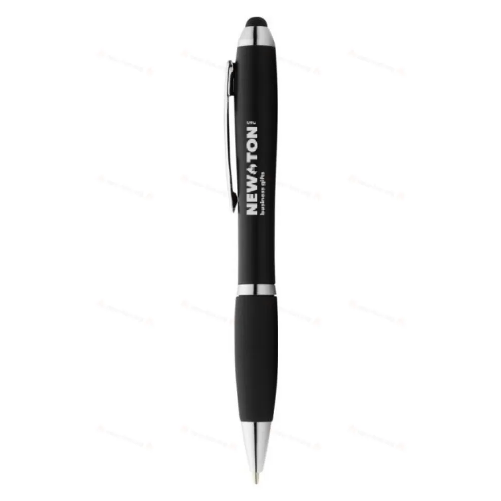 
                                                Nash coloured stylus ballpoint pen with black grip
                                                