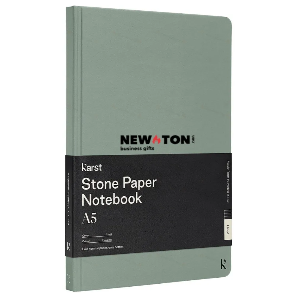 Блокнот Karst® A5 с твердой обложкой из каменной бумаги - в линейку