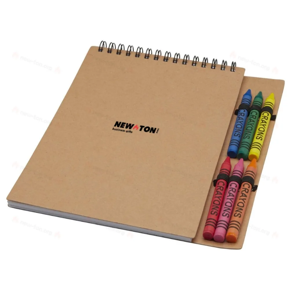 
                                                Doodle A5 spiral soft cover notebook and crayon set
                                                