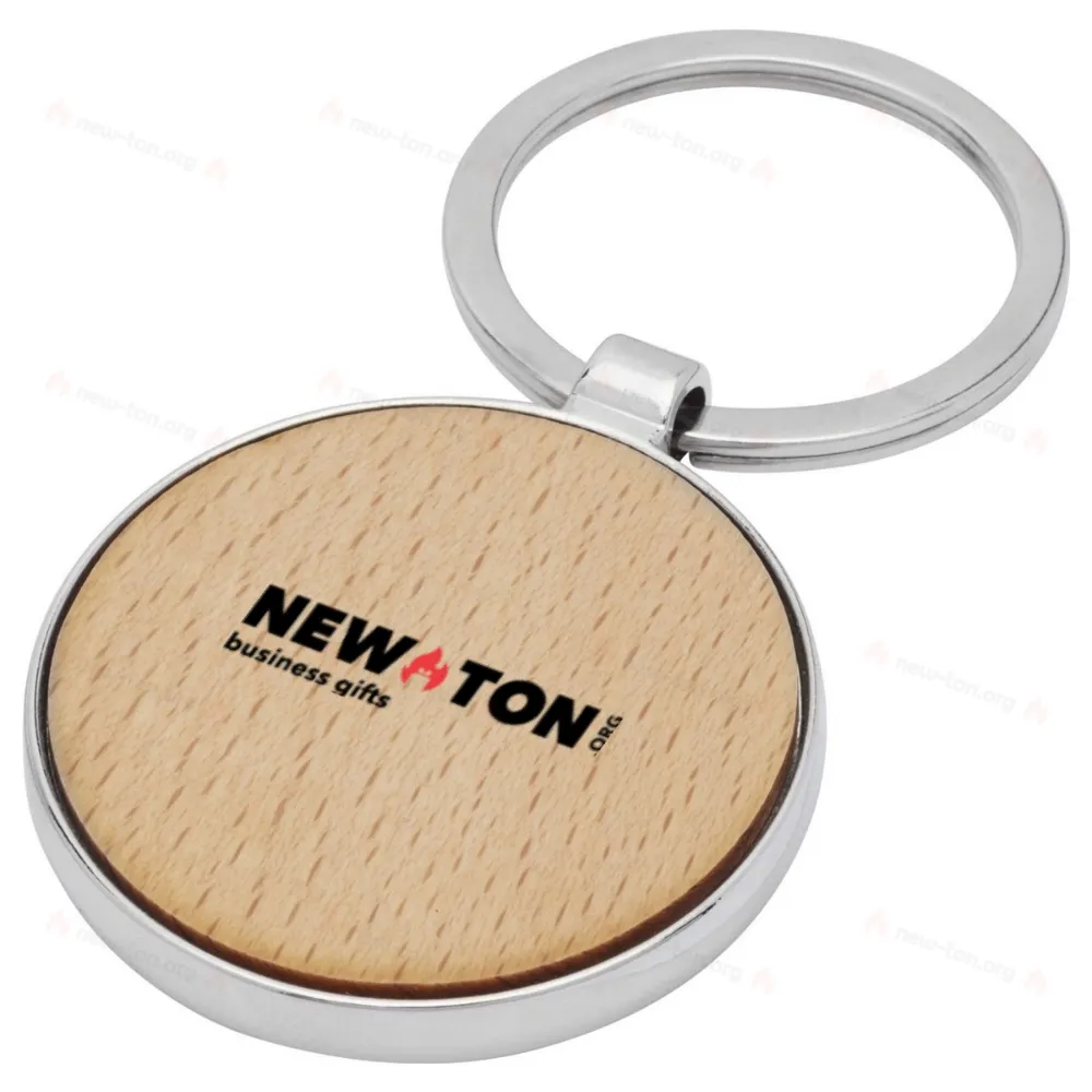 
                                            Moreno beech wood round keychain
                                            