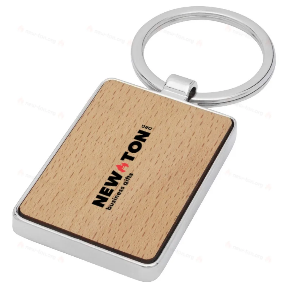 
                                            Mauro beech wood rectangular keychain
                                            