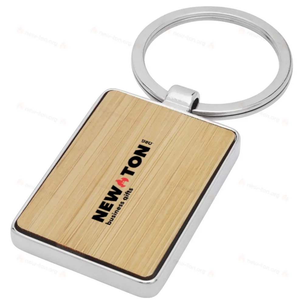 
                                            Neta bamboo rectangular keychain
                                            