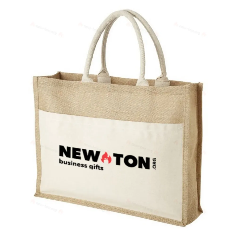 
                                            Mumbay cotton pocket jute tote bag 18L
                                            