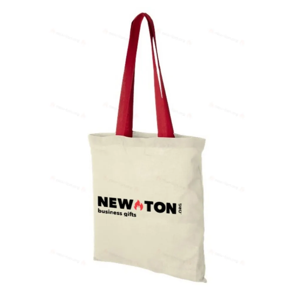 
                                            Nevada 100 g/m² cotton tote bag coloured handles 7L
                                            
