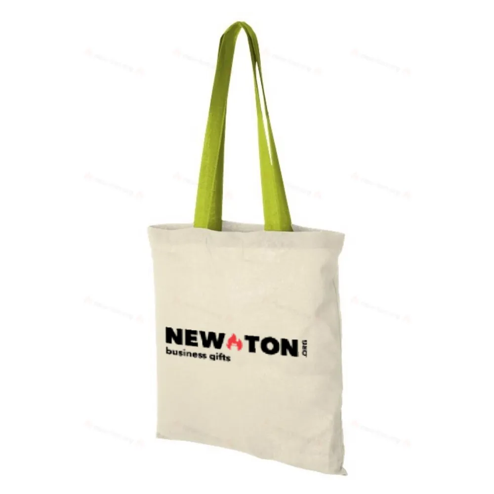 
                                            Nevada 100 g/m² cotton tote bag coloured handles 7L
                                            