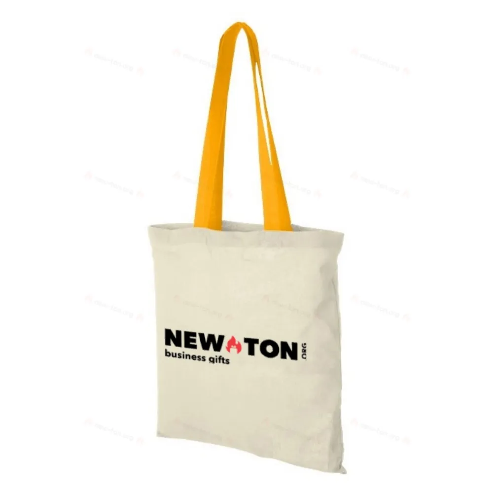 
                                            Nevada 100 g/m² cotton tote bag coloured handles 7L
                                            