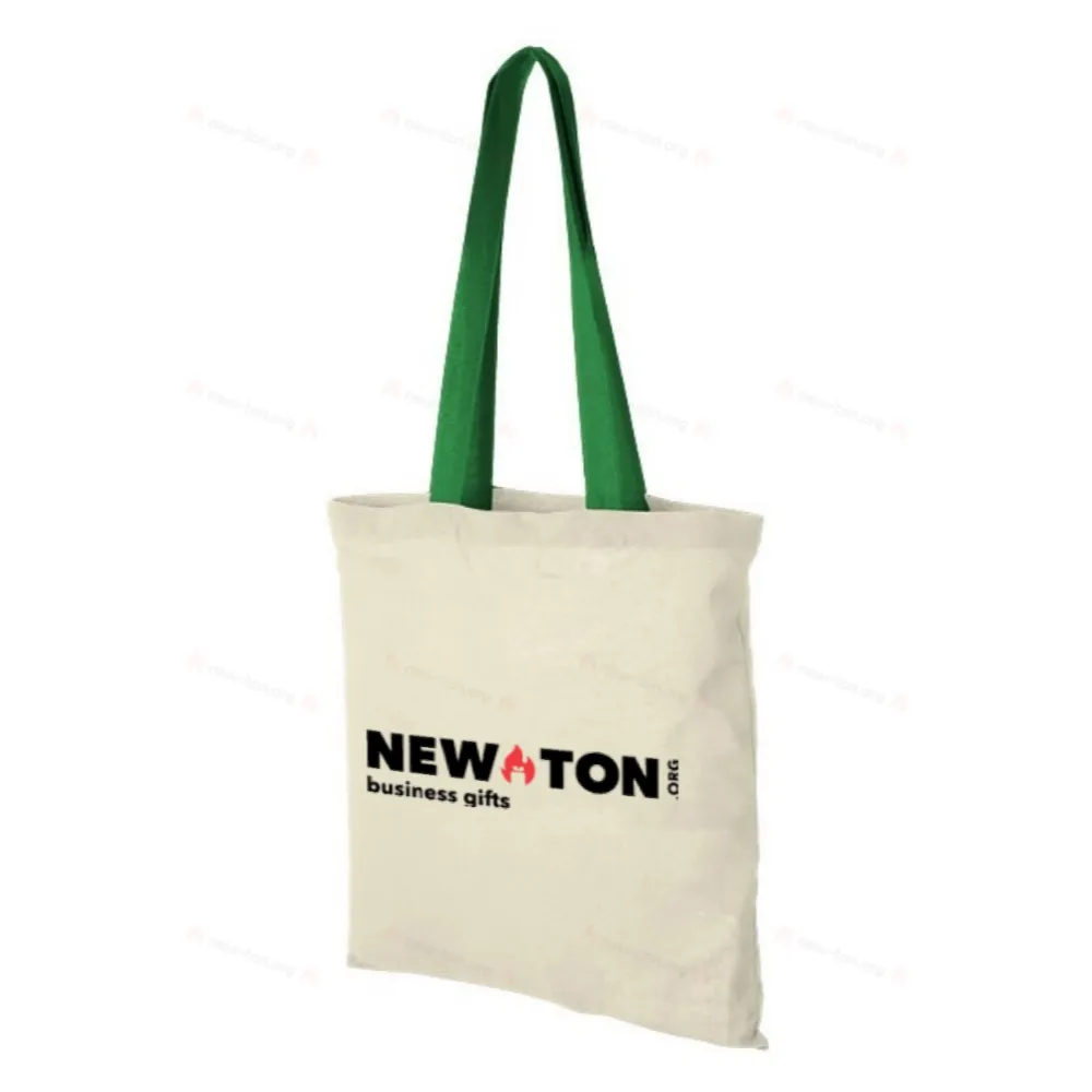 
                                            Nevada 100 g/m² cotton tote bag coloured handles 7L
                                            