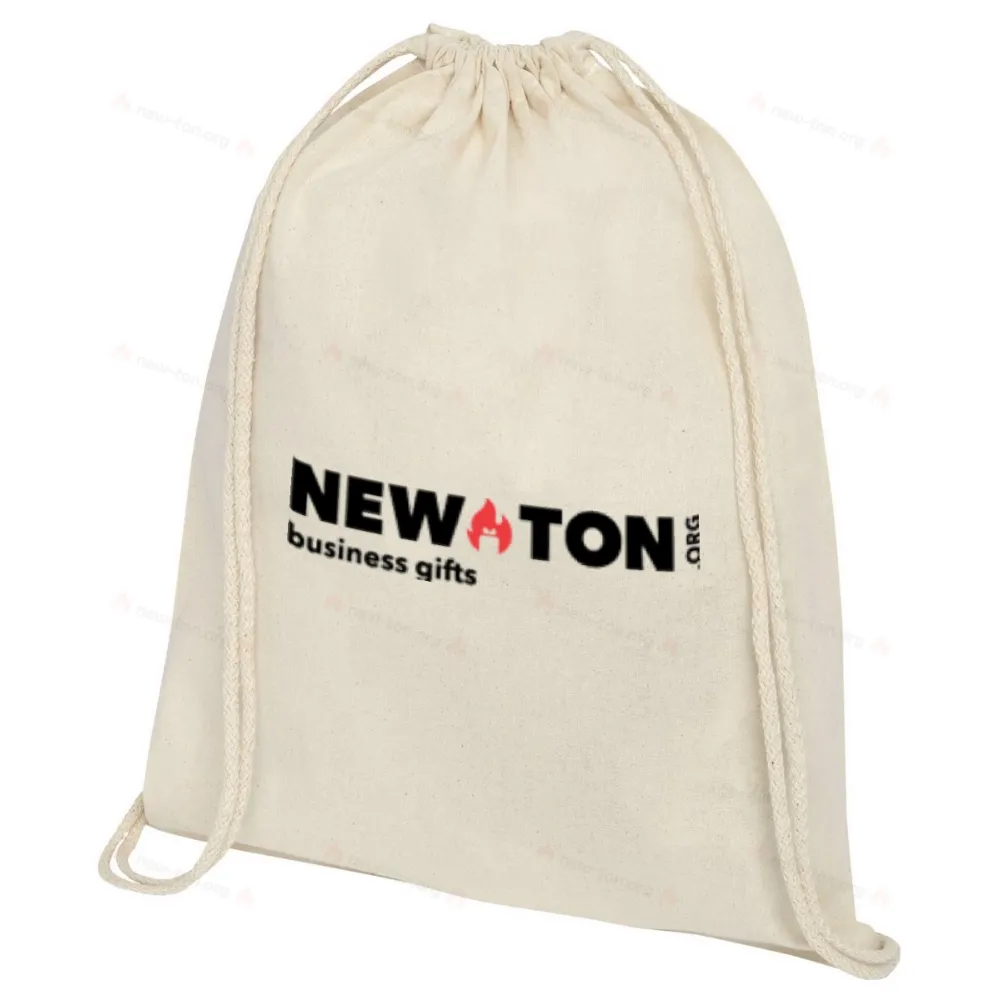 Сумка на шнурках из хлопка плотностью 140 г/м², 5 литров, 