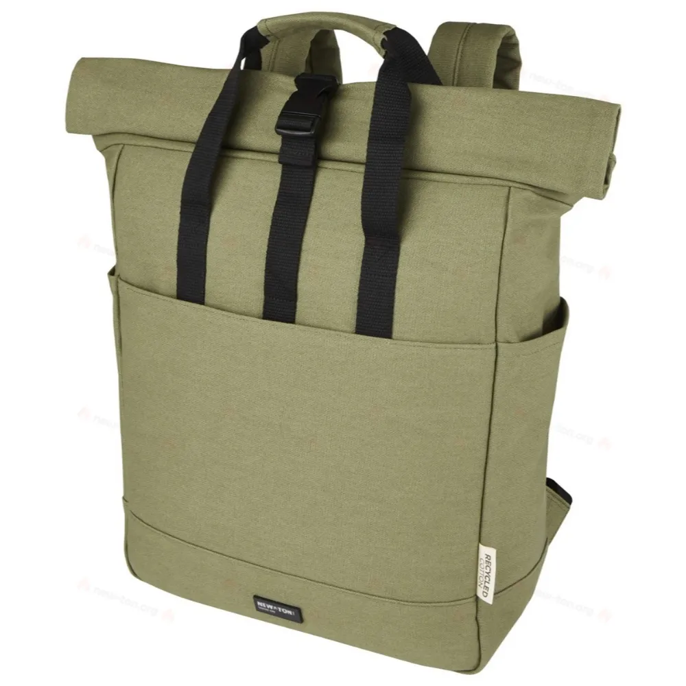 Рюкзак для ноутбука с верхним клапаном Joey 15” GRS из переработанного холста, 15 литров