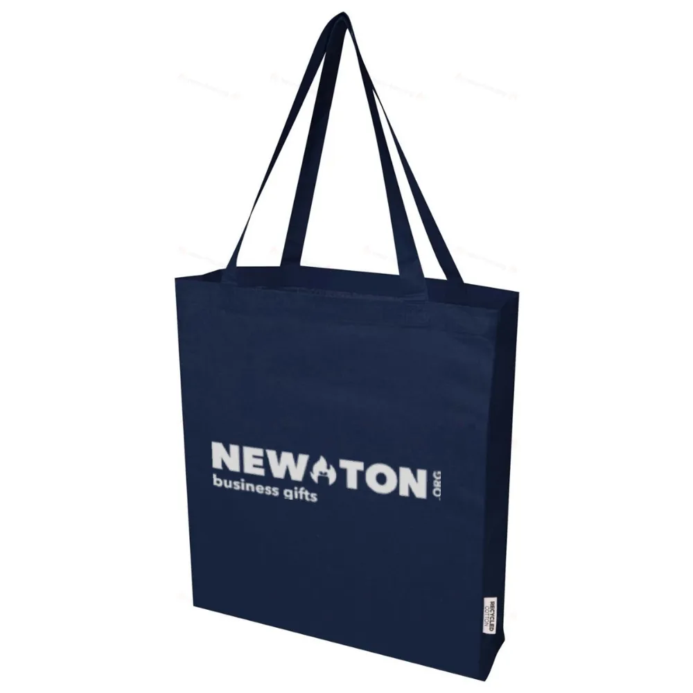 Сумка-шоппер с боковой вставкой из переработанного хлопка GRS плотностью 140 г/м² Madras