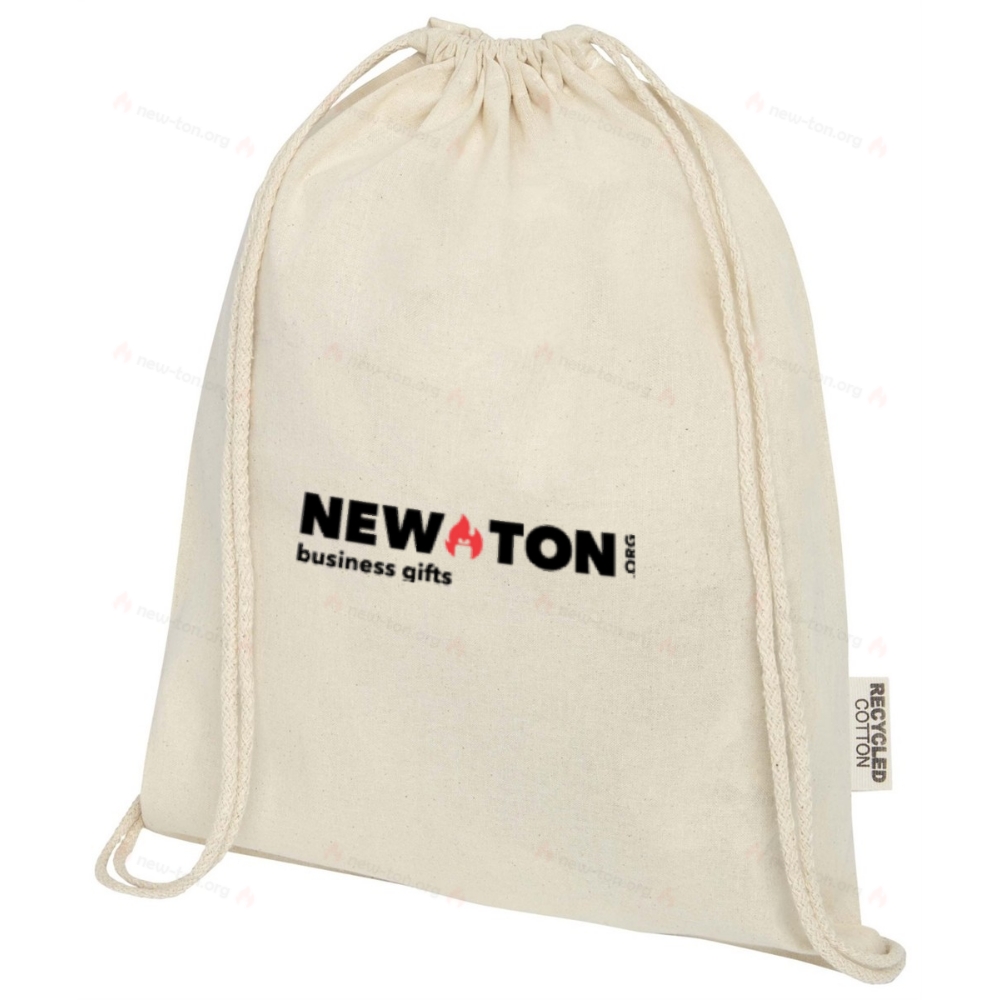 Сумка-мешок из переработанного хлопка GRS плотностью 140 г/м² Oregon