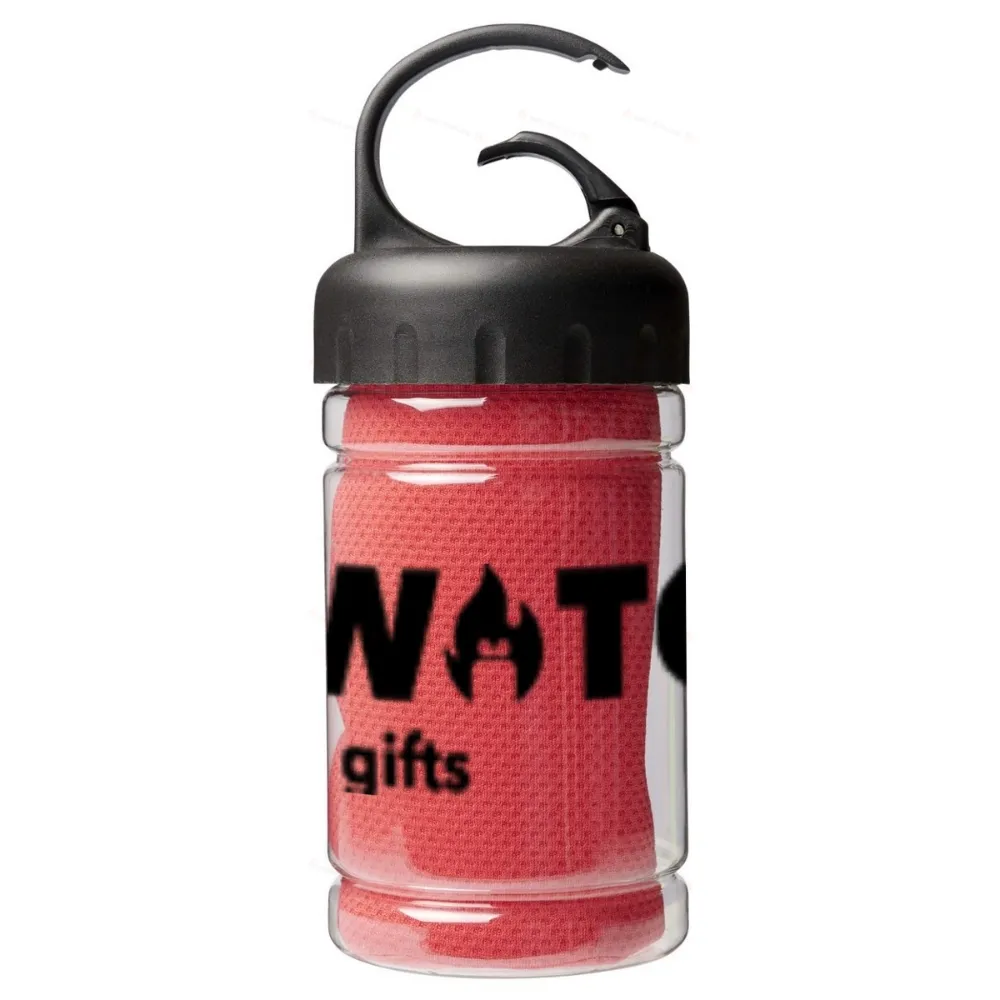 Охлаждающее полотенце Remy в контейнере из ПЭТ