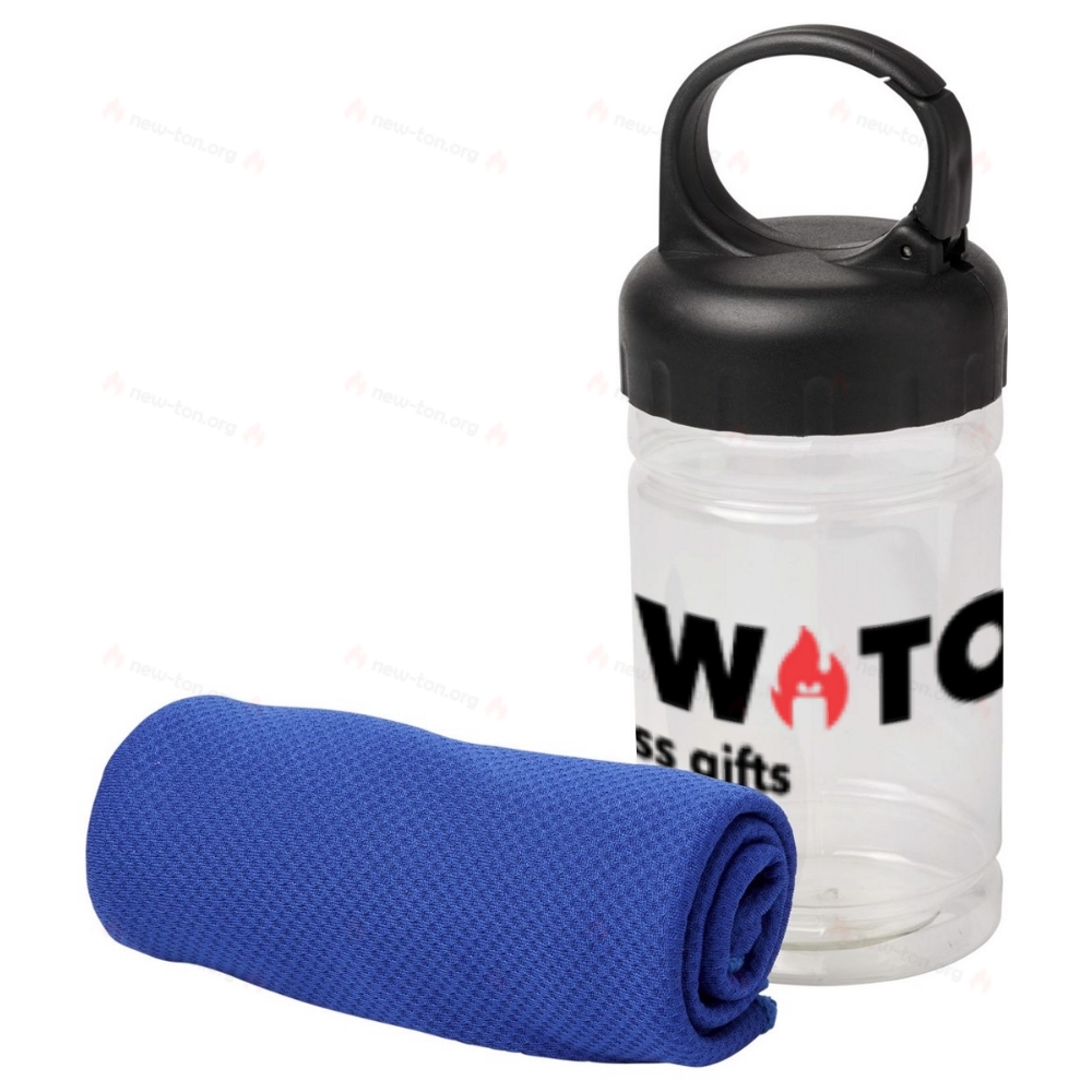 Охлаждающее полотенце Remy в контейнере из ПЭТ