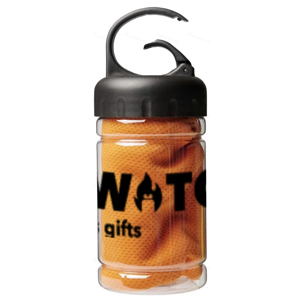 Охлаждающее полотенце Remy в контейнере из ПЭТ