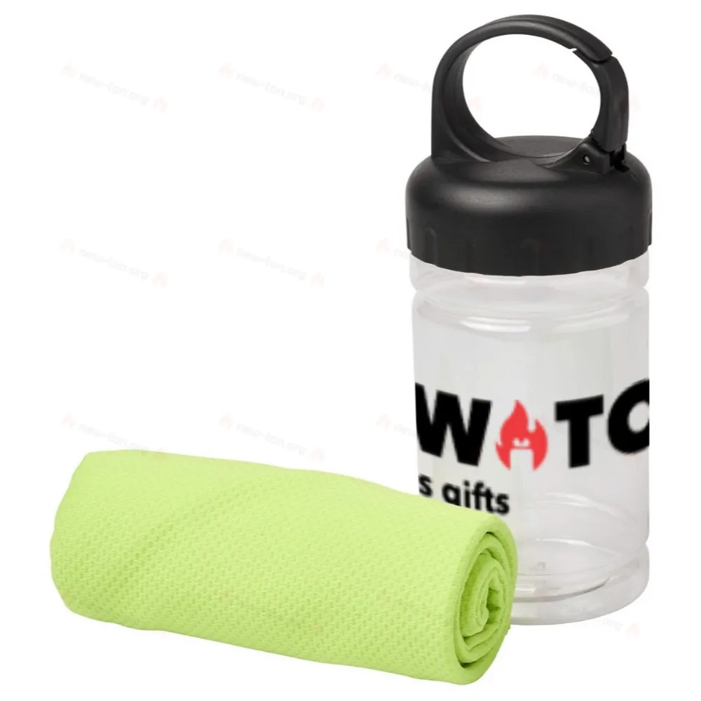 Охлаждающее полотенце Remy в контейнере из ПЭТ