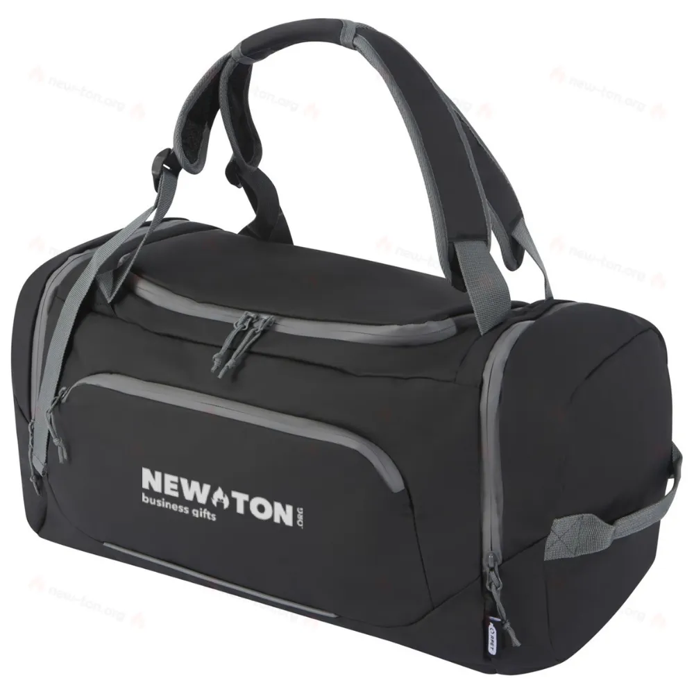 
                                            Aqua waterproof travel backpack with a capacity of 35 liters made from recycled materials with GRS certification.
                                            