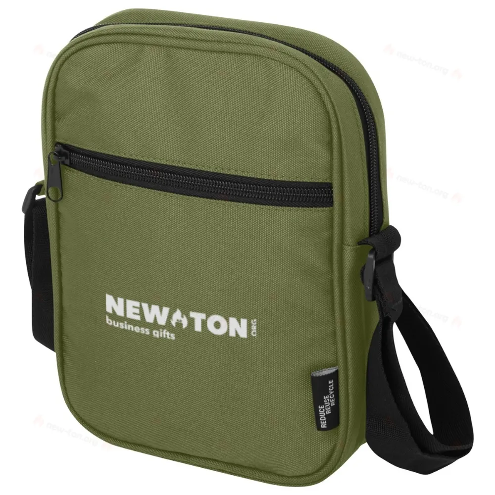 Сумка Byron на плечо объемом 2 литра, изготовленная из переработанных материалов с сертификатом GRS.