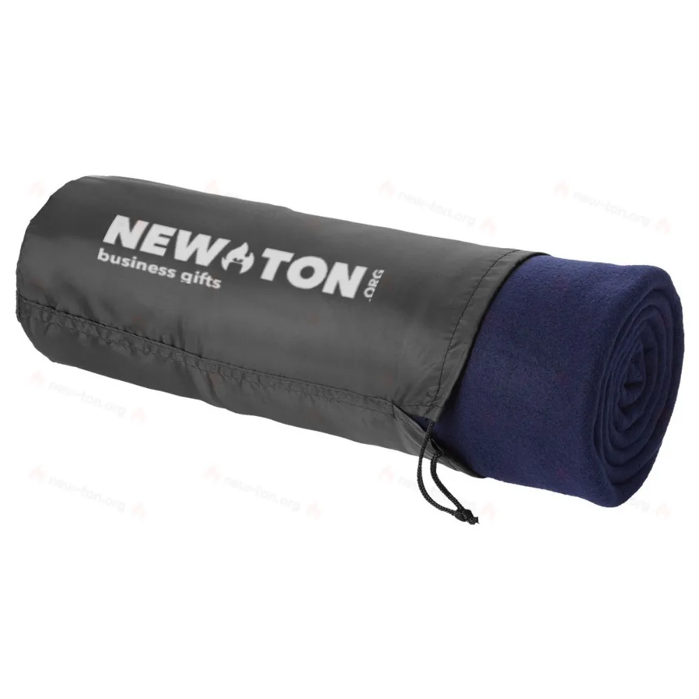 
                                            Huggy fleece plaid blanket with carry pouch
                                            