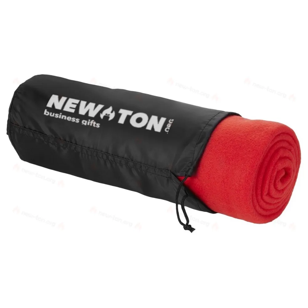 
                                            Huggy fleece plaid blanket with carry pouch
                                            