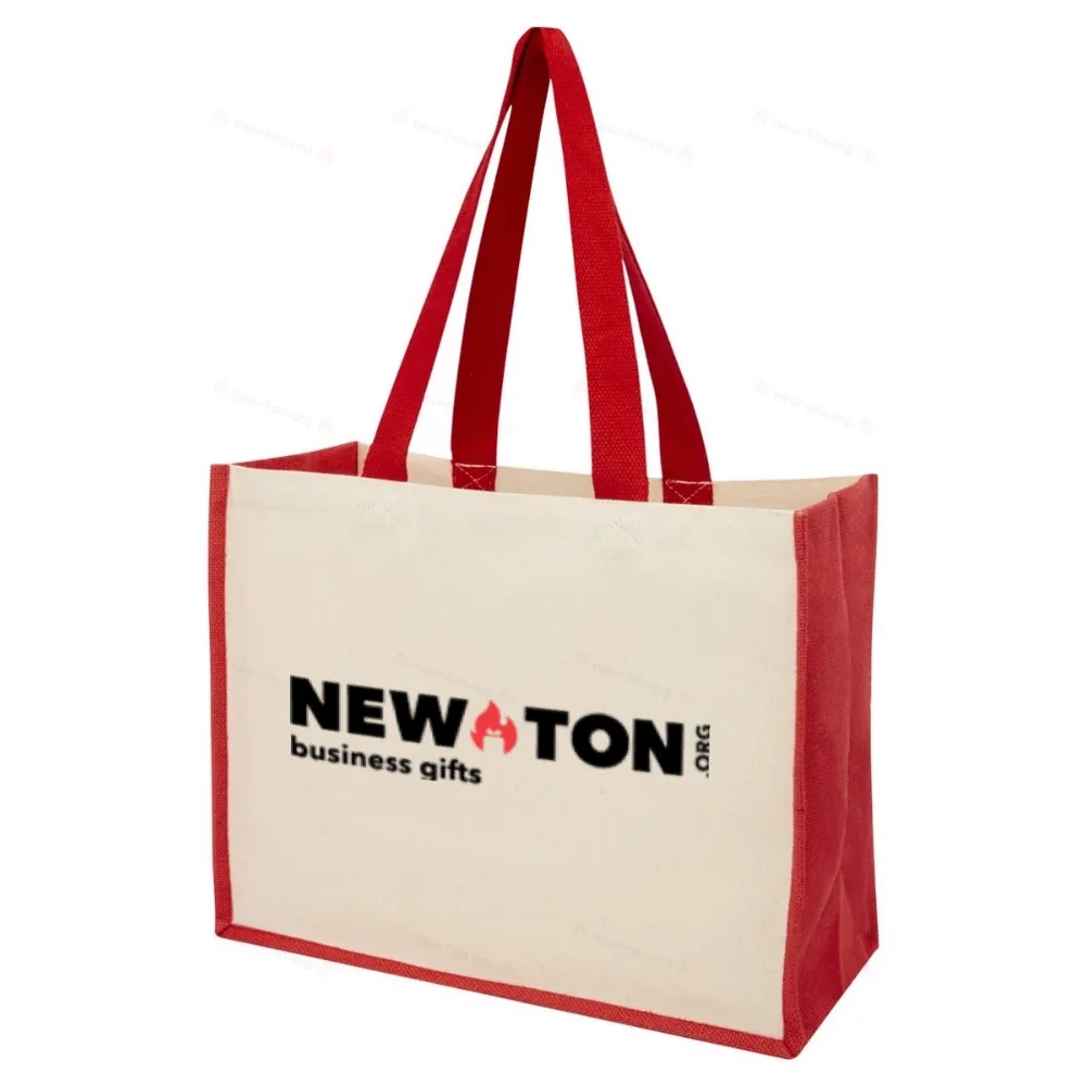 
                                            Varai 320 g/m² canvas and jute shopping tote bag 23L
                                            