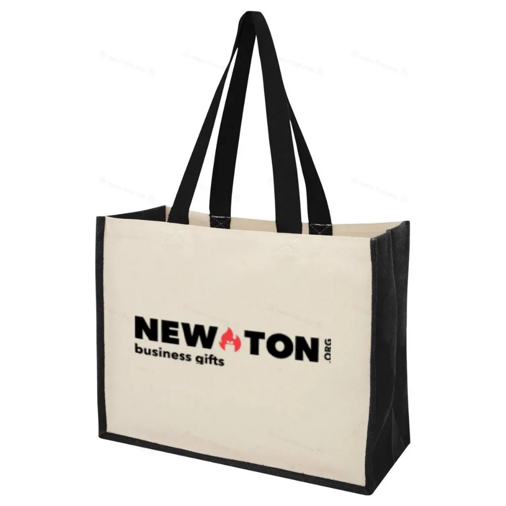 
                                            Varai 320 g/m² canvas and jute shopping tote bag 23L
                                            